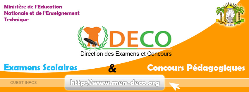 www.men deco.org direction des examens et concours cote d ivoire