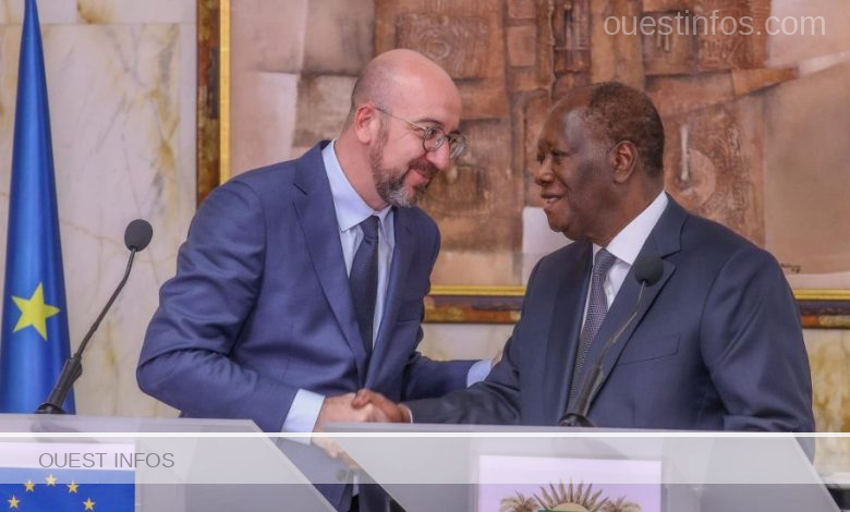 Apres le Senegal Charles Michel le president du Conseil Europeen chez le president Ouattara