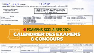 Guinee Calendrier des Examens 2024 du EFE BEPC et BAC Unique